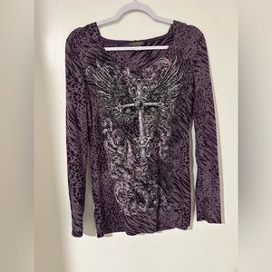 Los Angeles Women's Purple Graphic Sweater‎
